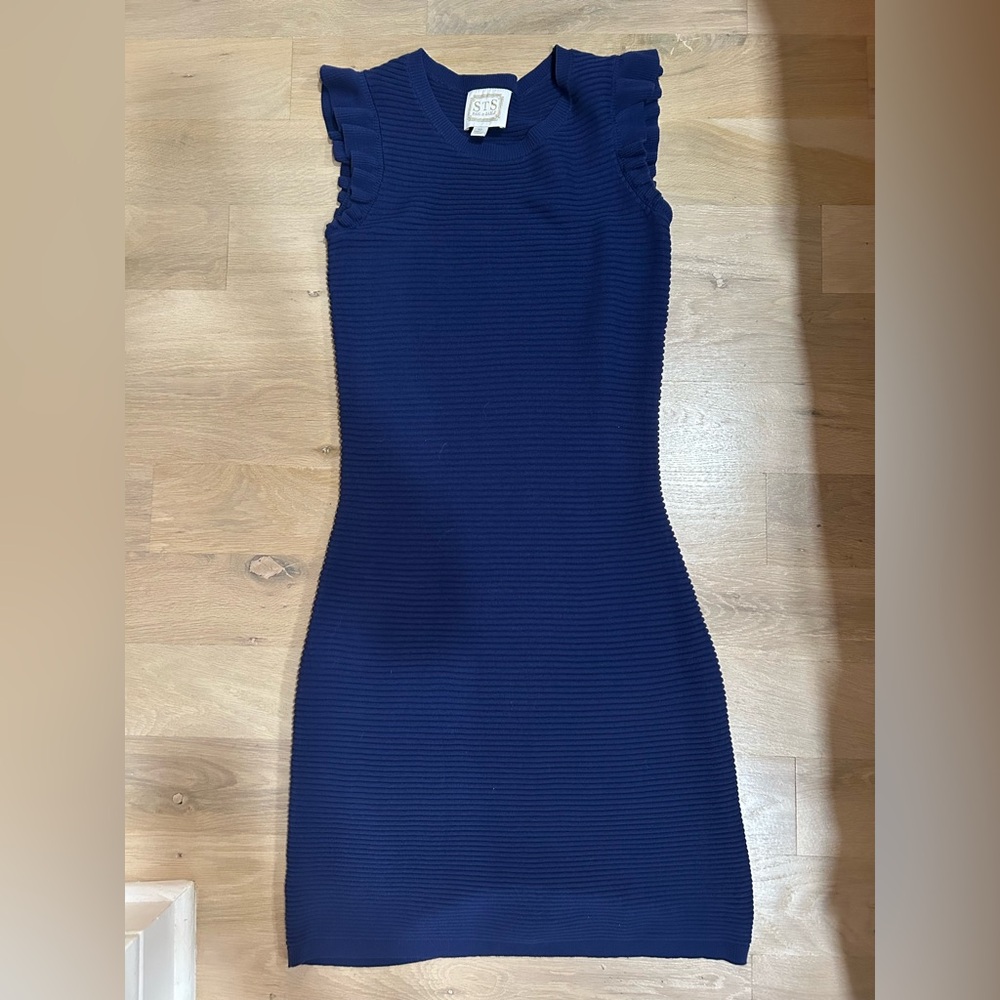 Sale to Sable Navy Blue Ribbed Dress